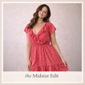 J.Crew Red & Pink Floral Dress- Size: 12